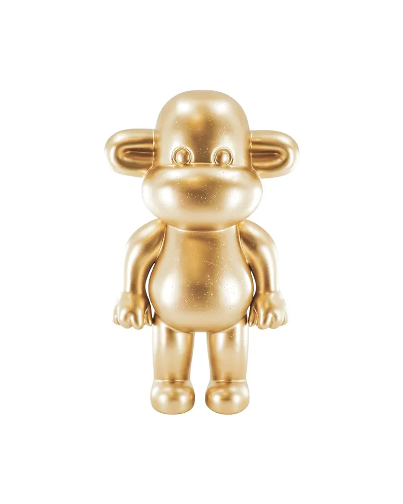Dekofigur Affe „The Legend“ aus Polyresin, Rosa