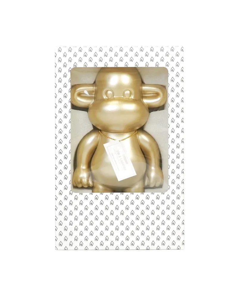 Dekofigur „The Legend“, Affe aus Polyresin von Housevitamin in Gold, 20,5 × 13,5 × 35 cm, Ansicht 5