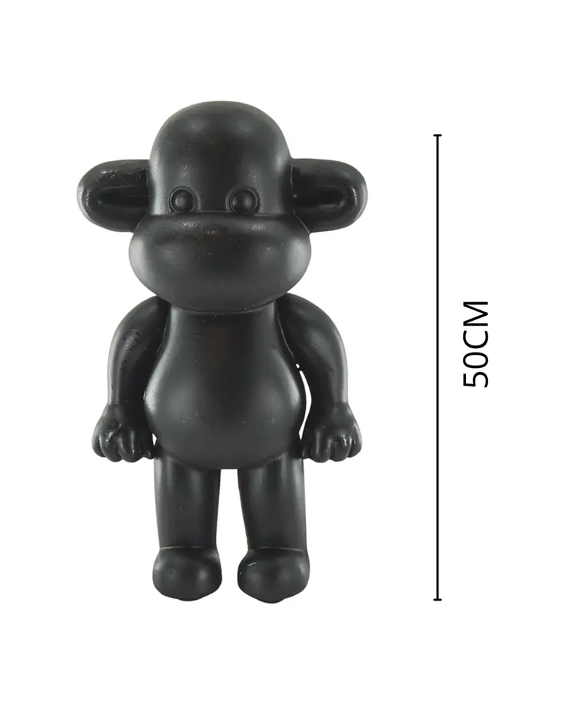 Dekofigur „The Legend“, Affe aus Polyresin von Housevitamin in Schwarz, 33 × 21 × 50 cm, Ansicht 5
