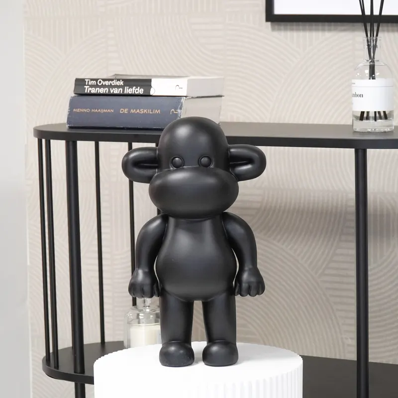 Dekofigur „The Legend“, Affe aus Polyresin von Housevitamin in Schwarz, 33 × 21 × 50 cm, Ansicht 6