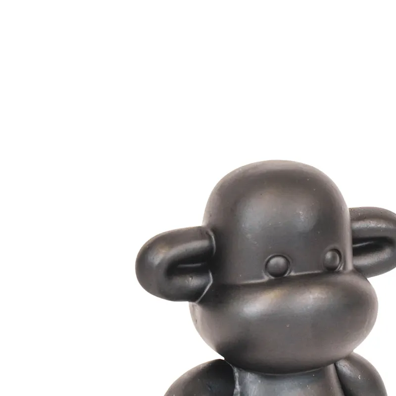 Dekofigur Affe „The Legend“ aus Polyresin, schwarz von Housevitamin in Schwarz, 11 × 7 × 19 cm, Ansicht 4