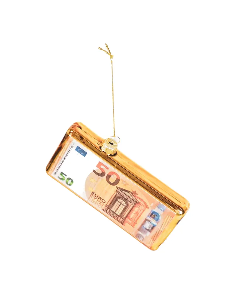 Weihnachtsanhänger im 50-Euro-Schein-Motiv aus Glas, 2er-Set von Housevitamin, Ansicht 2