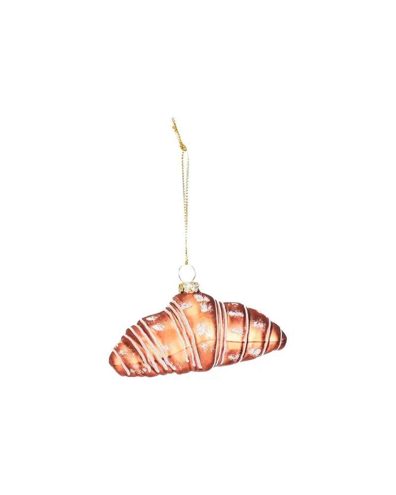 Weihnachtsanhänger mit Croissant-Motiv aus Glas
