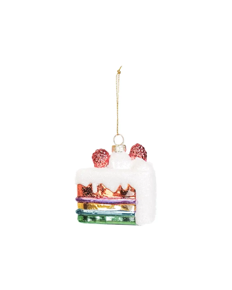 Glas-Weihnachtsanhänger Piece of Pie mit Kuchenstück-Motiv