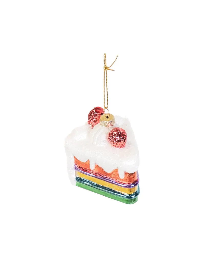 Glas-Weihnachtsanhänger Piece of Pie mit Kuchenstück-Motiv von Housevitamin, 7,5 × 6,5 × 7,5 cm, Ansicht 2