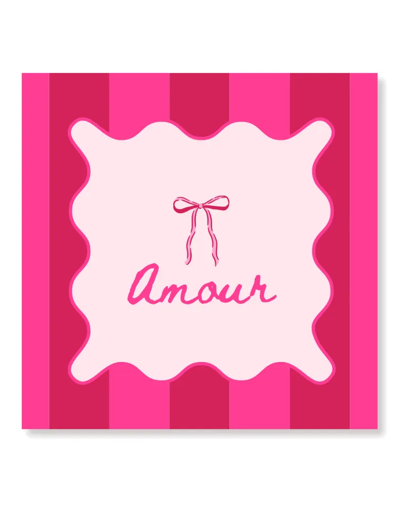 Papierservietten Amour aus FSC-zertifiziertem Papier, 3-lagig, Rot und Rosa