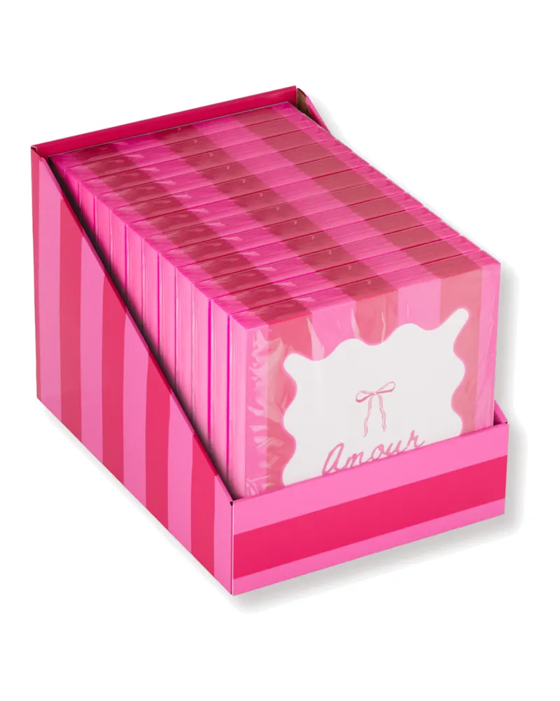 Papierservietten Amour aus FSC-zertifiziertem Papier, 3-lagig von Housevitamin in Rot und Rosa, 33 × 33 cm, Ansicht 2