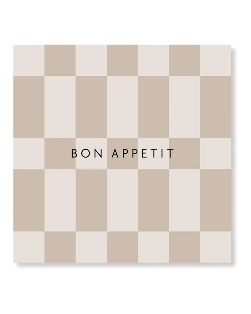 Bon-Appetit-Servietten aus Papier, 3-lagig, 33 × 33 cm, Beige