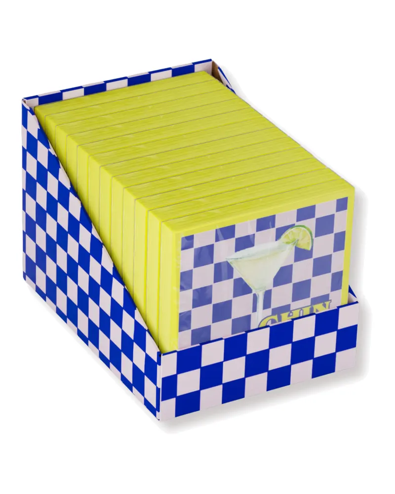 Papierservietten Chin Chin aus FSC-zertifiziertem Papier von Housevitamin in Gelb, Blau, Hellrosa, 33 × 33 cm, Ansicht 2
