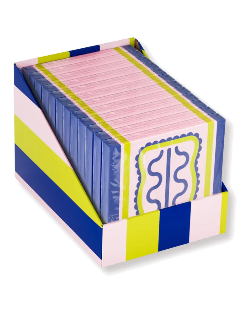 Papierservietten Life Flow aus FSC-zertifiziertem Papier, 3-lagig von Housevitamin in Blau, Grün und Rosa, 33 × 33 cm, Ansicht 2