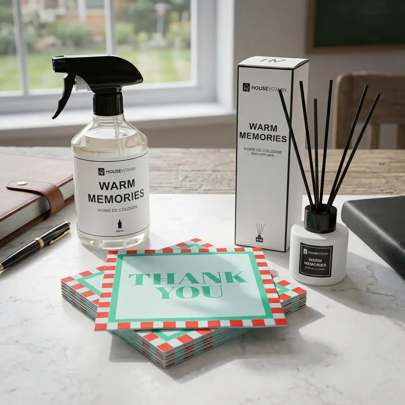 Papierservietten „Thank You“ mit dreilagiger Struktur von Housevitamin in Mint, Grün und Rot, 33 × 33 cm, Ansicht 4