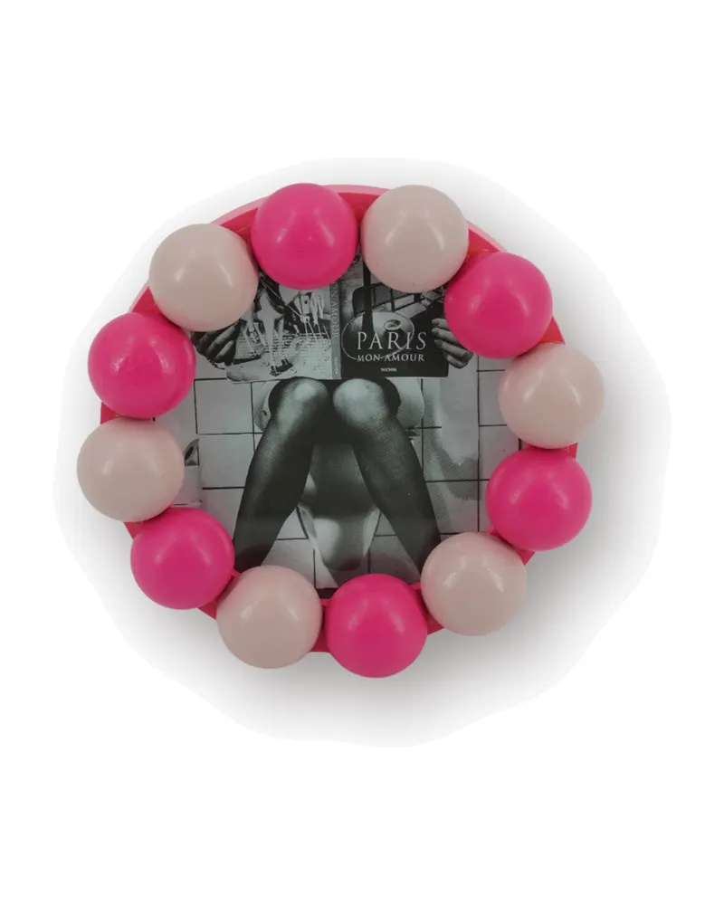 Bilderrahmen Bubbles aus MDF in Hellrosa und Neonpink