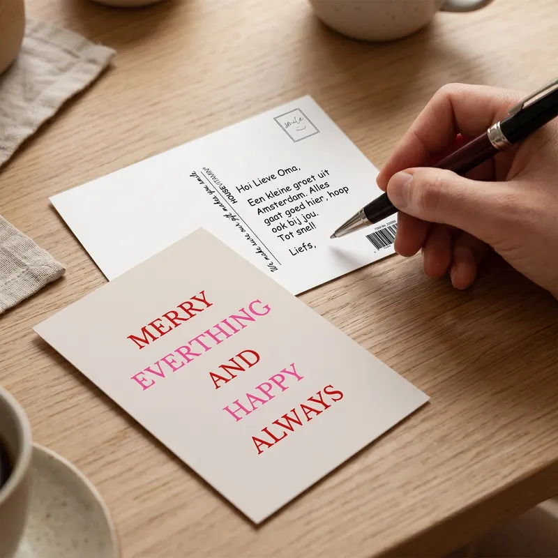 Postkartenset Happy Always aus Papier im A6-Format, 5 Stück von Housevitamin, A6, Ansicht 2