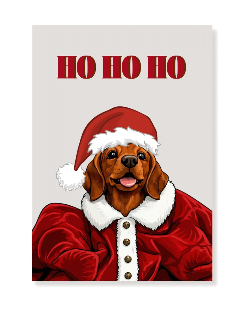 Weihnachtspostkarten „Ho Ho Ho“ aus Papier im A6-Format