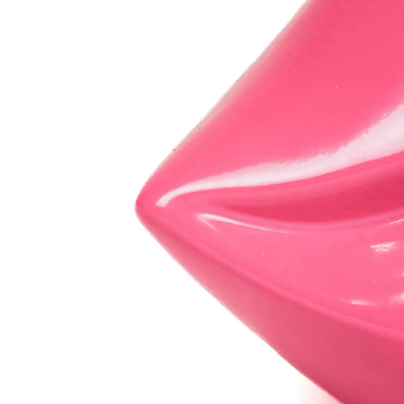 Lippenvase aus Keramik in Neonpink von Housevitamin in Neonpink, 21 × 19 × 11 cm, Ansicht 4
