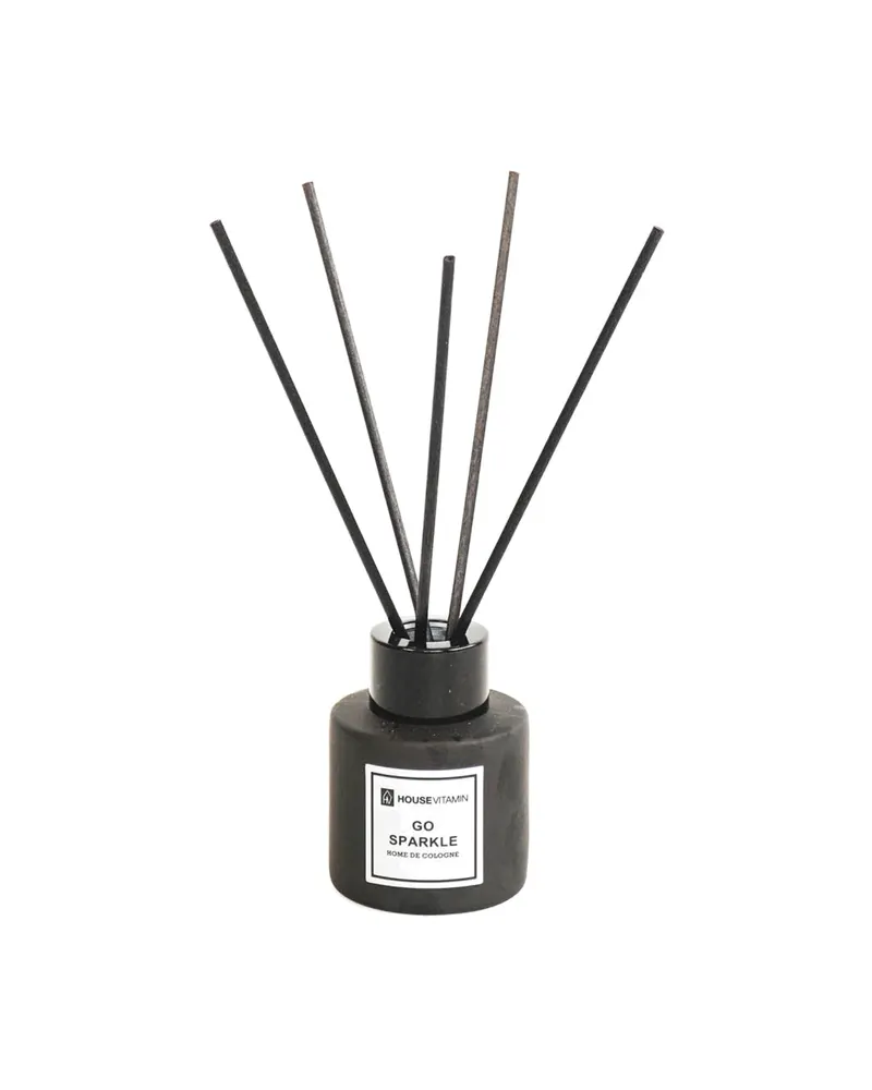 Raumduft mit Duftstäbchen Go Sparkle aus Glas mit Amberduft von Housevitamin, 30 ml, Ansicht 2