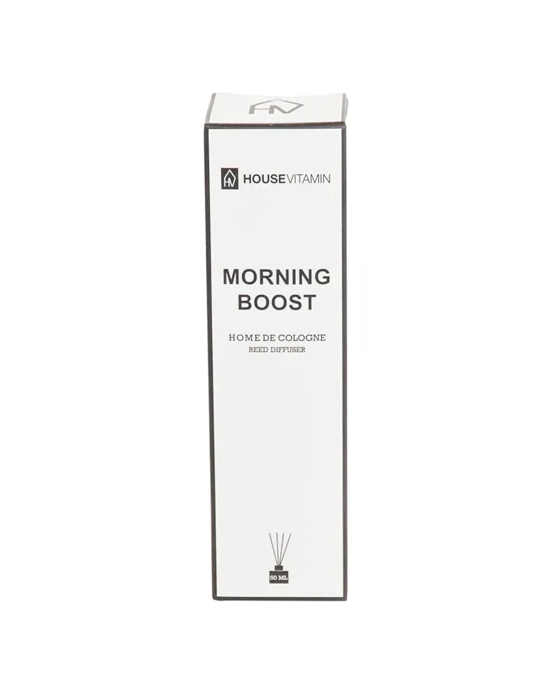 Raumduft-Diffuser Morning Boost aus Glas mit Duftstäbchen von Housevitamin, 4 × 4 × 17 cm, Ansicht 3