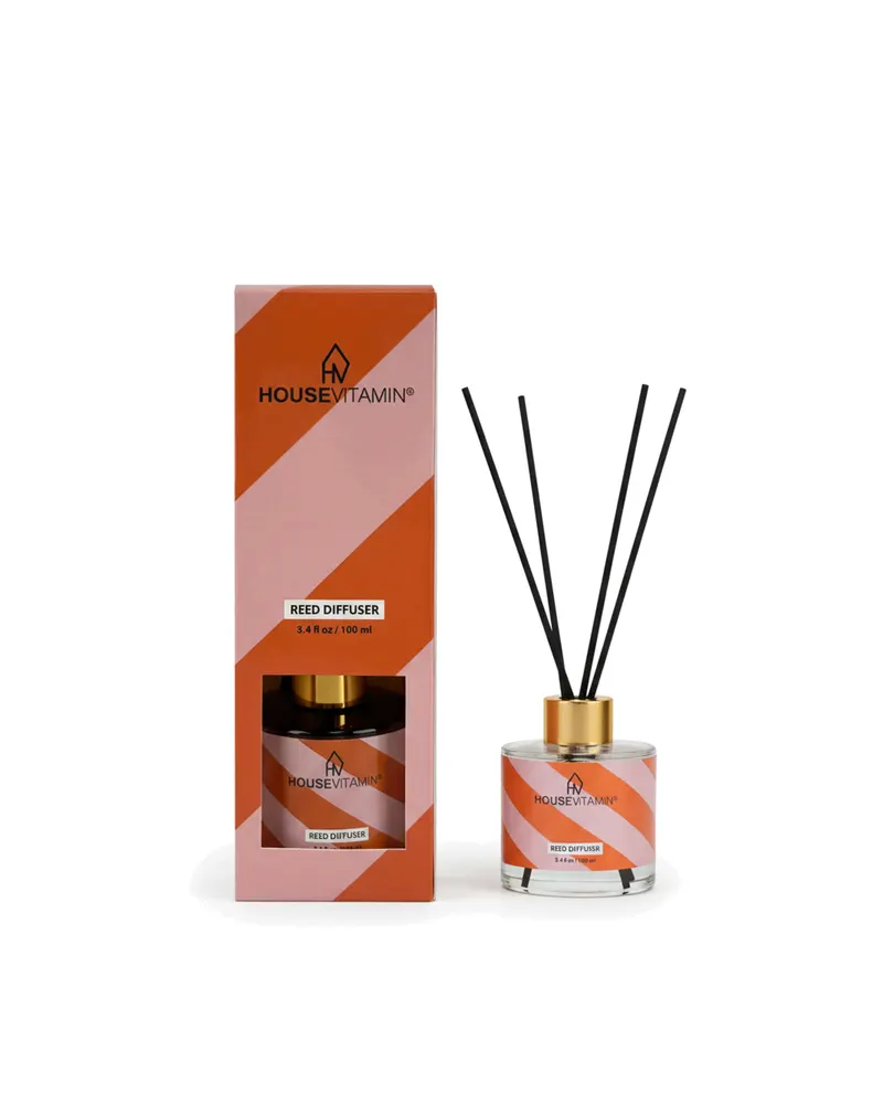 Raumduft-Diffuser Green Tea mit Glasflasche und Duftstäbchen, Schwarz (Duftstäbchen)