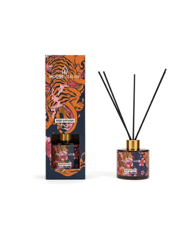 Raumduft-Diffuser Wood & Sage aus Glas mit Duftstäbchen von Housevitamin, 100 ml, Ansicht 1