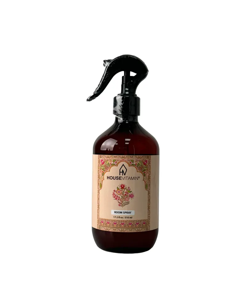 Raumspray mit Amberduft und bunter Kunststoff-Pumpflasche