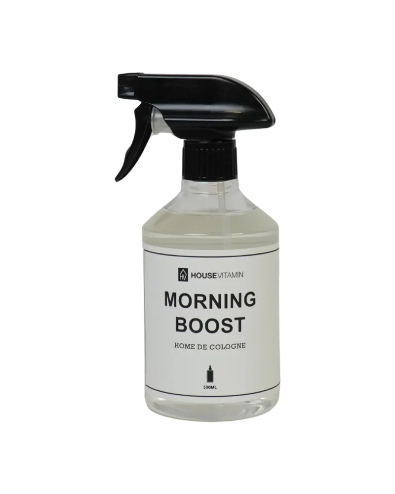 Raumspray Morning Boost mit frischem Wäscheduft, 500 ml, Schwarz-weiß