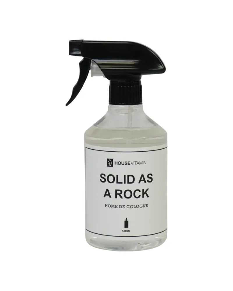 Raumspray Solid as a rock mit Bergamotteduft, 500 ml, Schwarz-weiß