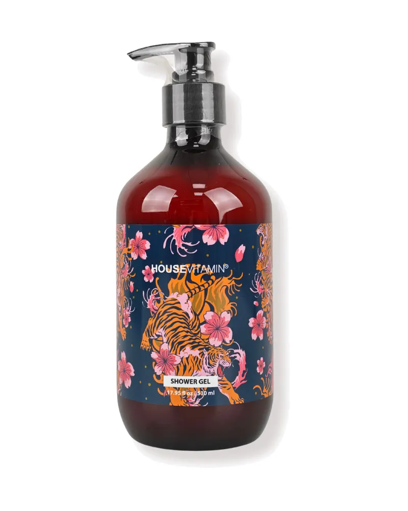 Veganes Duschgel Wood & Sage in der Pumpflasche, 510 ml von Housevitamin, Ansicht 1