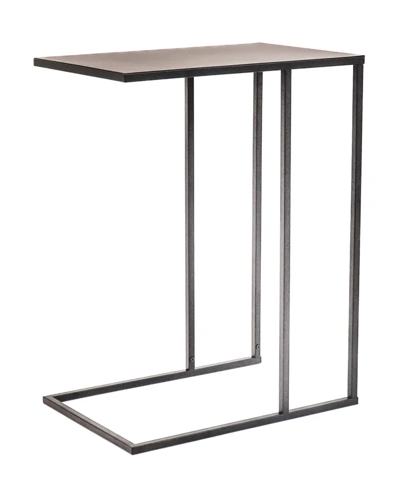 Beistelltisch aus Metall in Schwarz, 45 × 30 × 60 cm, Schwarz