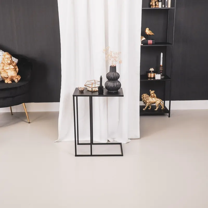 Beistelltisch aus Metall in Schwarz, 45 × 30 × 60 cm von Housevitamin in Schwarz, Ansicht 5