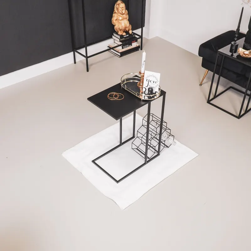 Beistelltisch aus Metall in Schwarz, 45 × 30 × 60 cm von Housevitamin in Schwarz, Ansicht 6