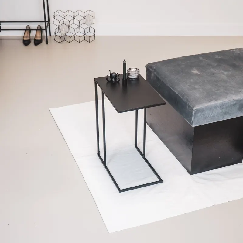 Beistelltisch aus Metall in Schwarz, 45 × 30 × 60 cm von Housevitamin in Schwarz, Ansicht 7