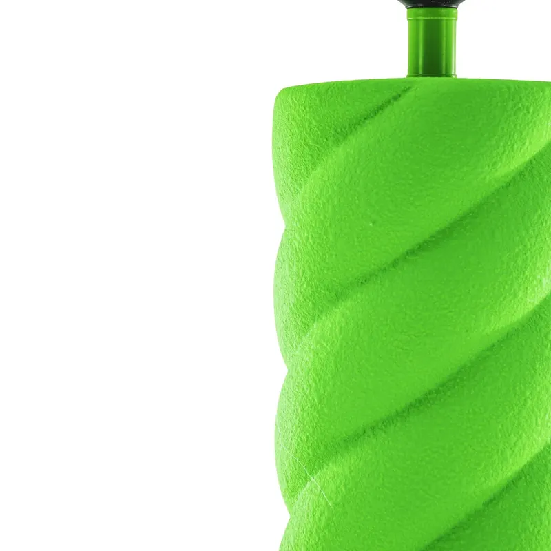 Gedrehte Keramik-Tischlampe mit E27-Fassung von Housevitamin in Neongrün, 12 × 12 × 28 cm, Ansicht 3