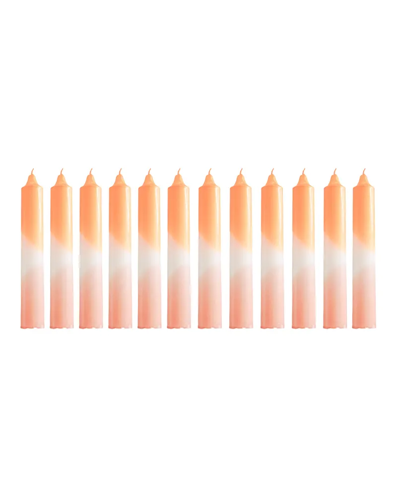 XXL-Dip-Dye-Tischkerze in zwei Farbvarianten von Housevitamin in Orange, Weiß und Pink, 3,8 × 25 cm, Ansicht 2