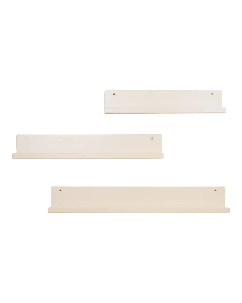 Wandregal-Set aus Metall in Beige, 3 Größen von Housevitamin in Beige, 40 × 8 × 7 cm, 50 × 8 × 7 cm und 60 × 8 × 7 cm, Ansicht 4