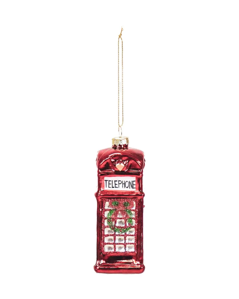 Weihnachtsanhänger „Jubilee Kiosk“ aus Glas, 4,5 × 4,5 × 12 cm von Housevitamin, Ansicht 1