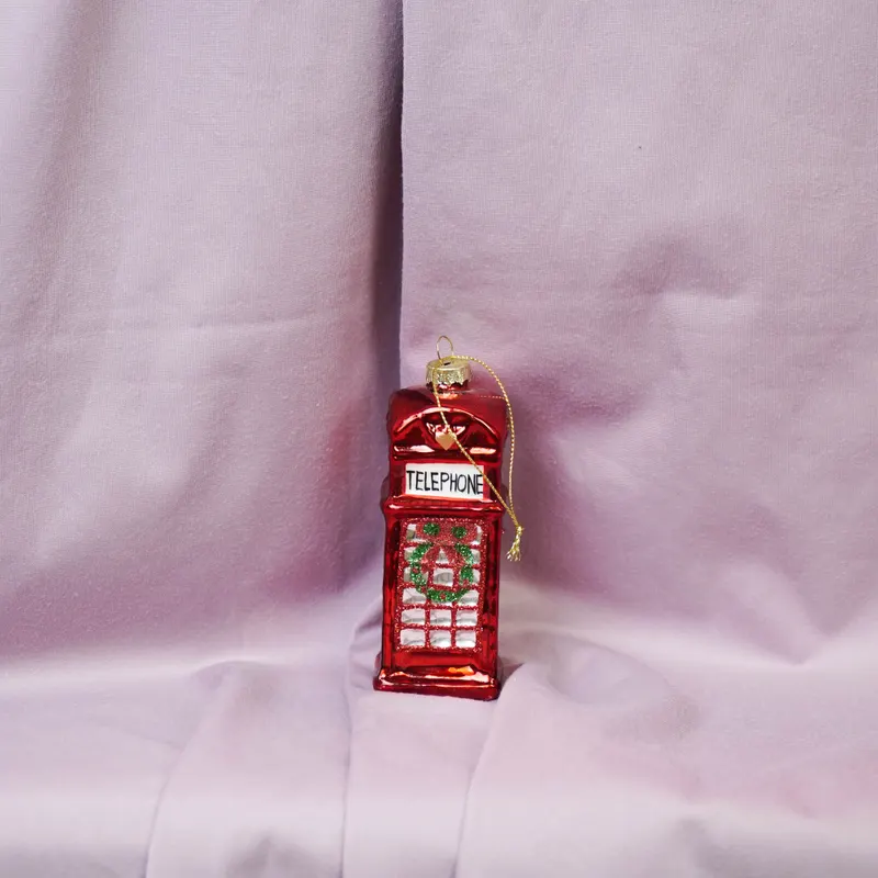 Weihnachtsanhänger „Jubilee Kiosk“ aus Glas, 4,5 × 4,5 × 12 cm von Housevitamin, Ansicht 4