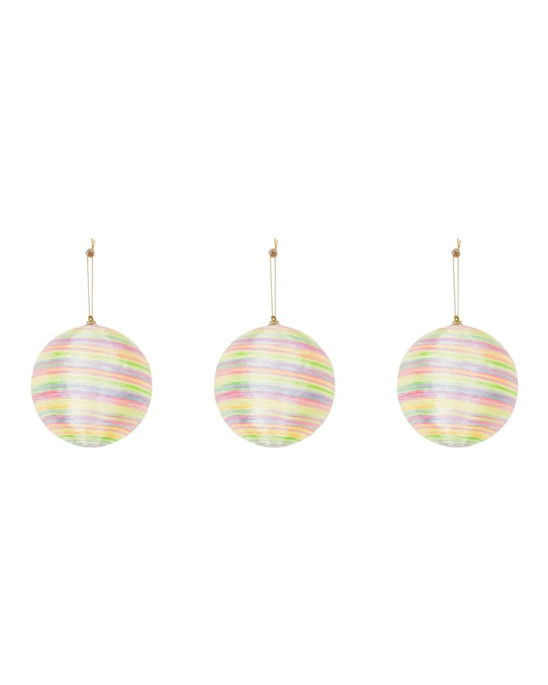 Weihnachtskugeln aus Schaumstoff in Neonfarben, 3er-Set von Housevitamin in Neonfarben, Ø 10 cm, Ansicht 1