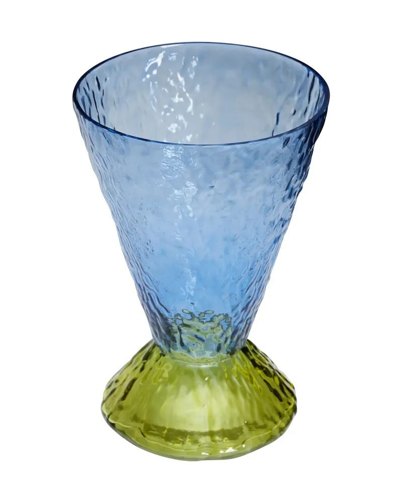 Hübsch Abyss Vase in Blau und Oliv, Ø 20 × H 29 cm, Ansicht 2
