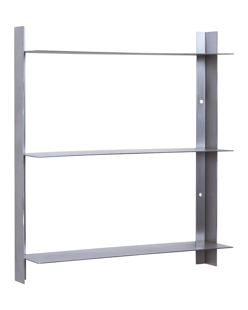 Hübsch Acier Regal in Gebürstetes Nickel, 41 × 11 × H 46 cm, Ansicht 1