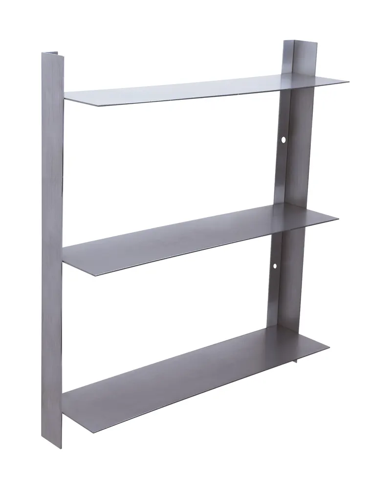 Hübsch Acier Regal in Gebürstetes Nickel, 41 × 11 × H 46 cm, Ansicht 2