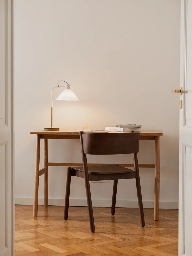 Hübsch Acorn Schreibtisch in Naturfarben, 120 × 55 × H 77 cm, Ansicht 12