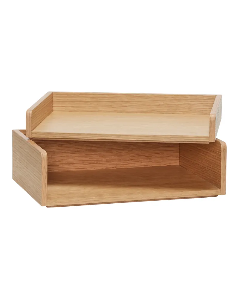 Hübsch Afour Briefablage in Naturfarben, 33 × 22 × H 15 cm, Ansicht 2