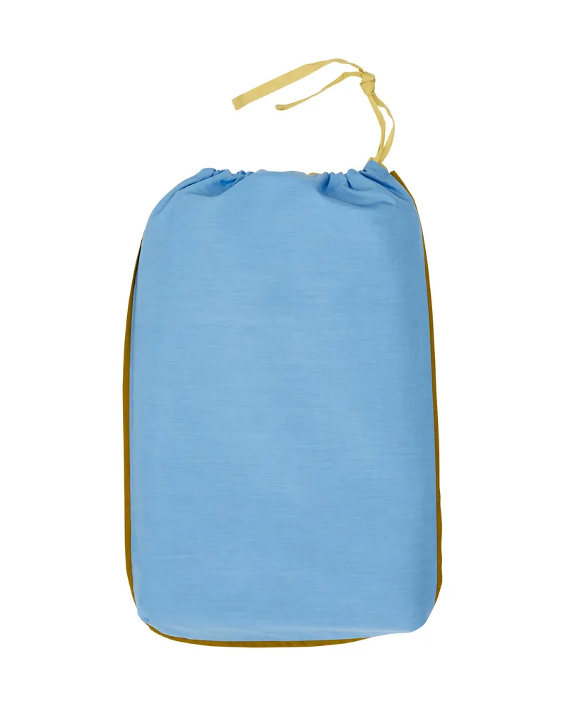Hübsch Aki Bettwäsche in Blau, Braun und Gelb, 80 × 80 und 140 × 220 cm, Ansicht 2