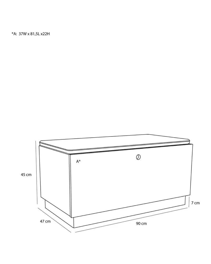 Hübsch Alcove Sitzbank in Hellgrau und Naturfarben, 90 × 47 × H 45 cm, Ansicht 3