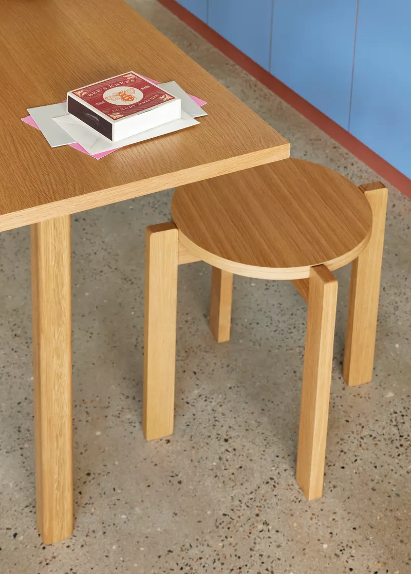 Hübsch Always Hocker in Naturfarben, Ø 45 × H 42 cm, Ansicht 11