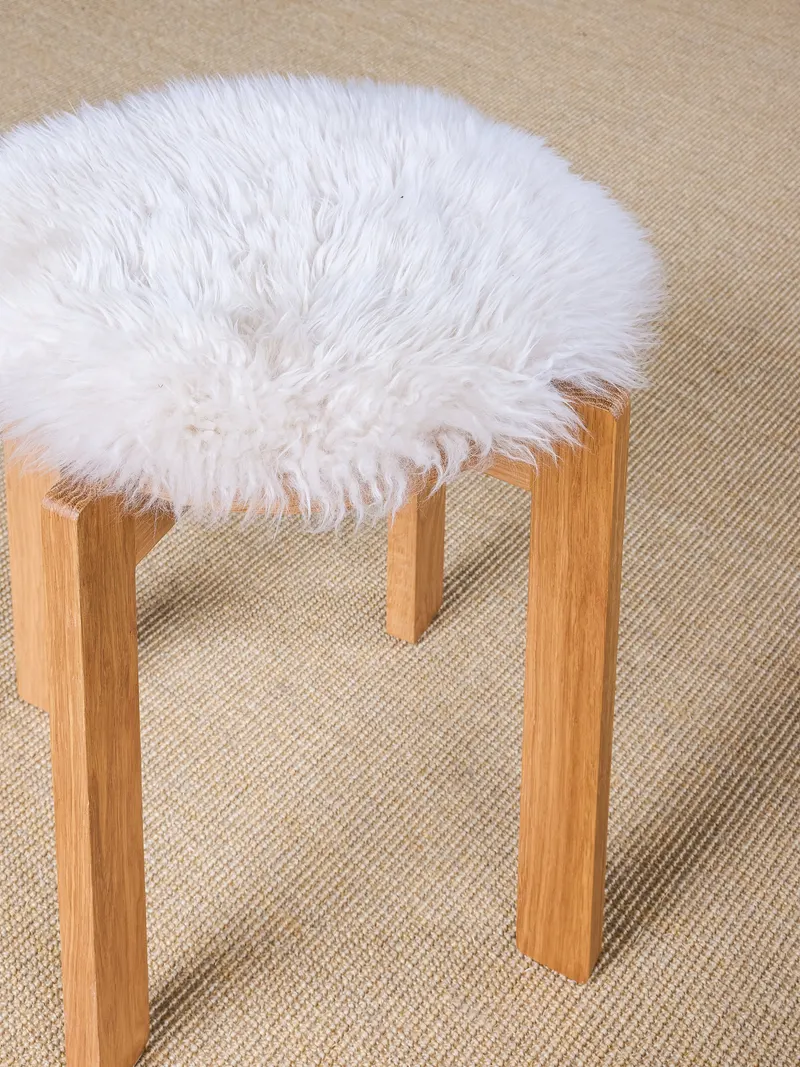 Hübsch Always Hocker in Naturfarben, Ø 45 × H 42 cm, Ansicht 14