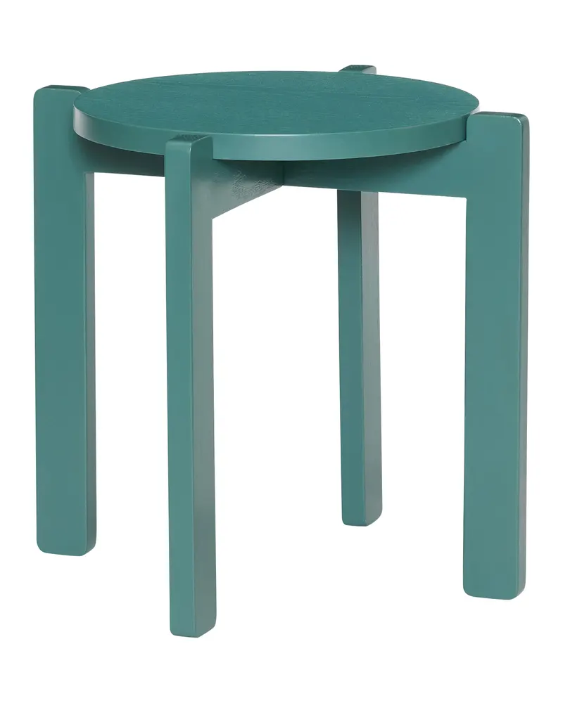 Hübsch Always Hocker in Petrol, Ø 45 × H 42 cm, Ansicht 1