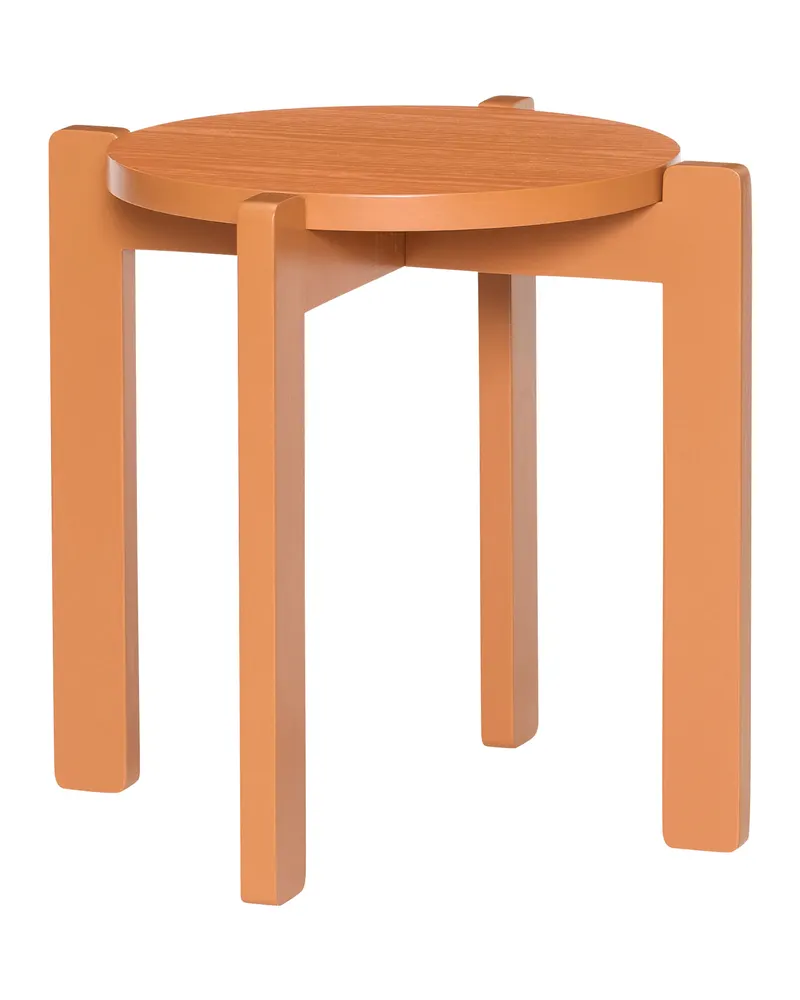 Hübsch Always Hocker in Orange, Ø 45 × H 42 cm, Ansicht 1
