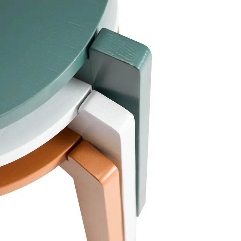 Hübsch Always Hocker in Orange, Ø 45 × H 42 cm, Ansicht 3