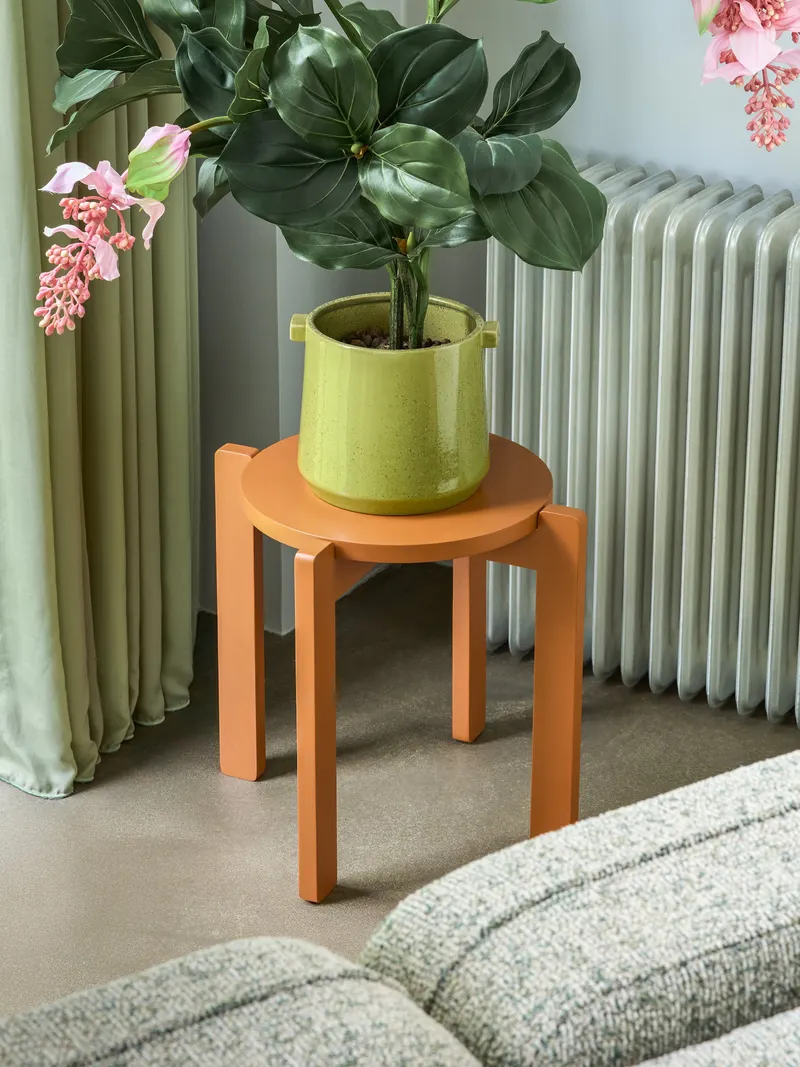 Hübsch Always Hocker in Orange, Ø 45 × H 42 cm, Ansicht 5